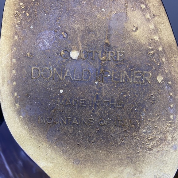 Donald J Pliner Couture‎ Black Leather Mules Kitten Heels Sandals Size 7N - Picture 13 of 14